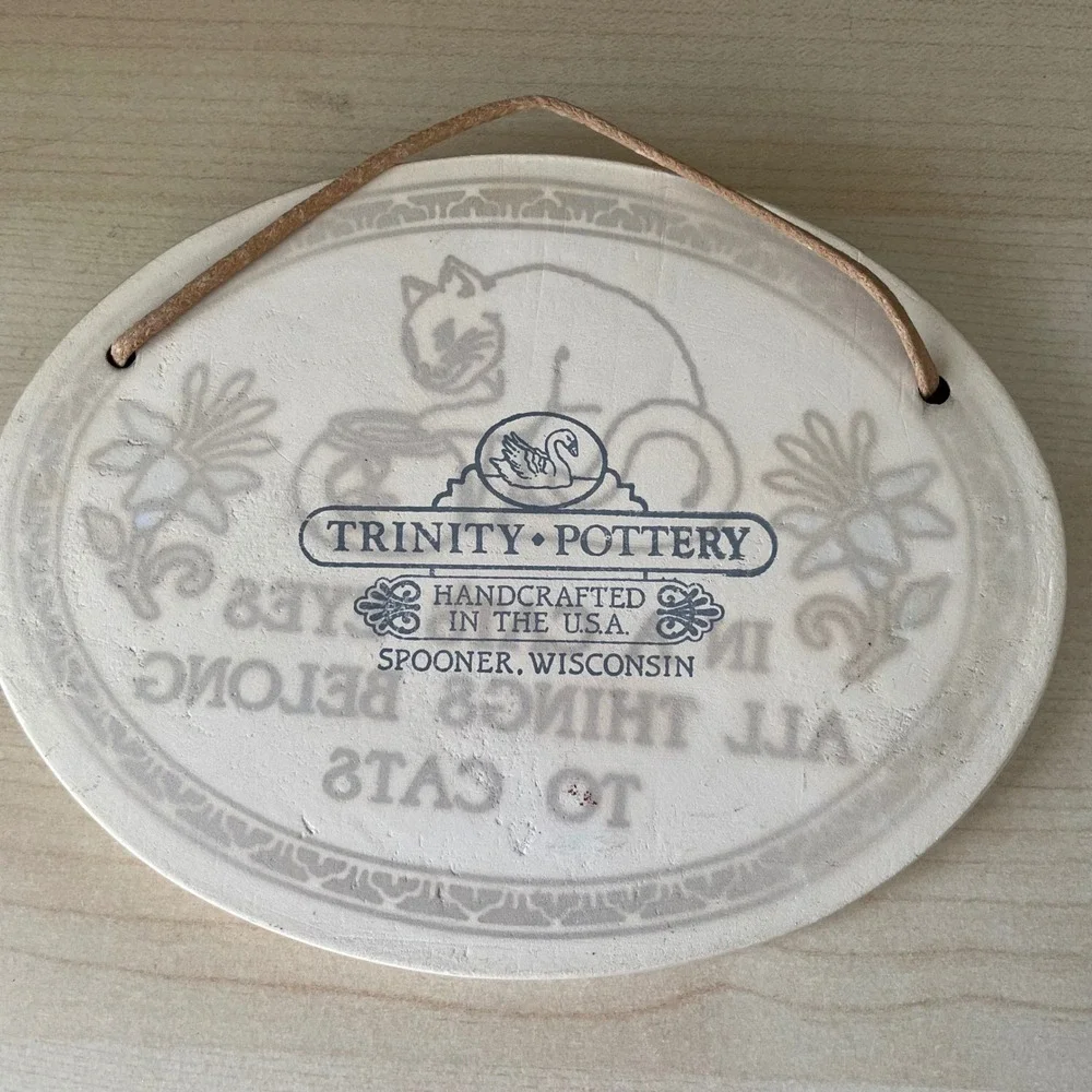 Trinity Pottery Ceramic Wall Hanging Plaque 